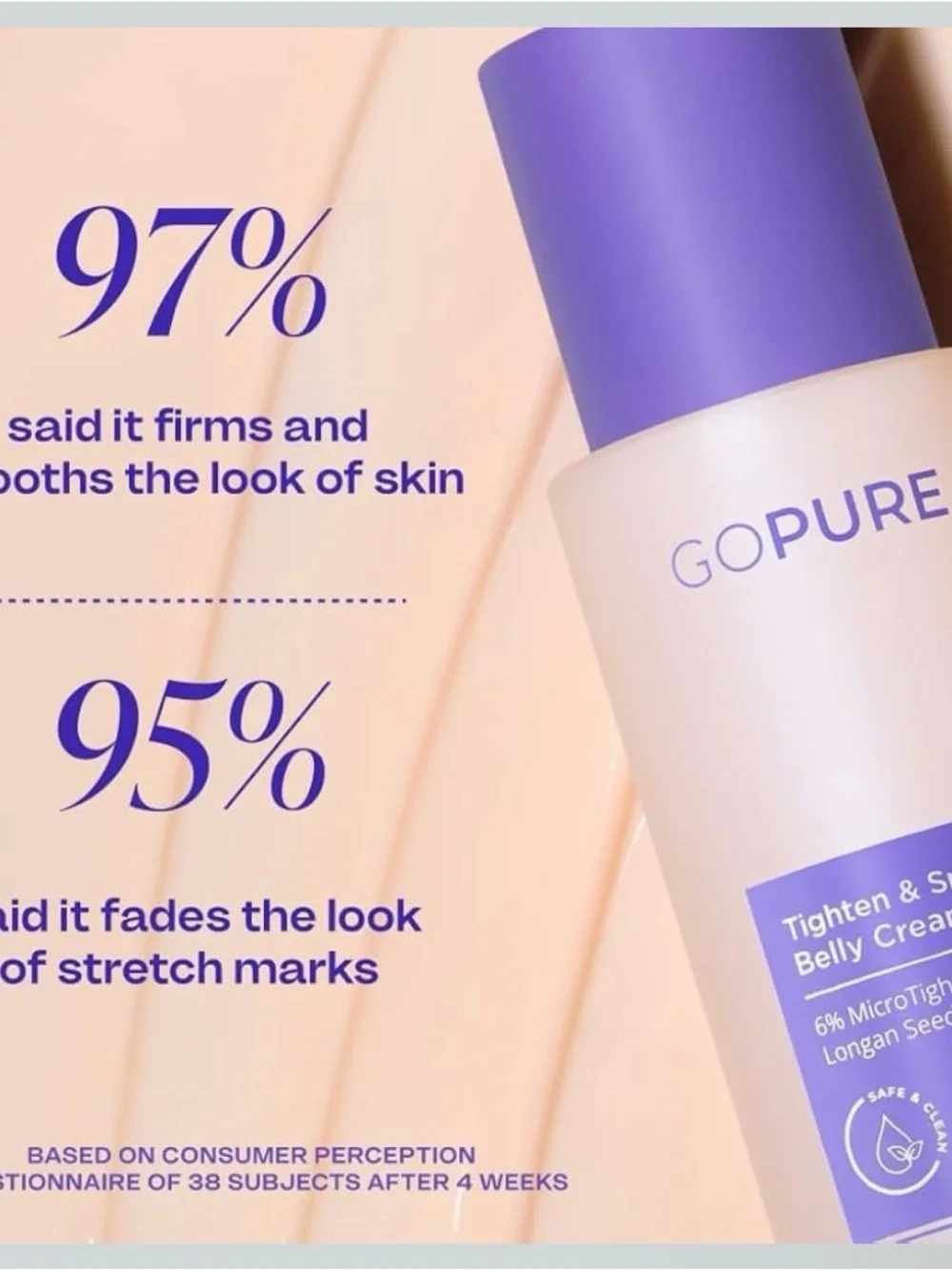 GOPURE Tighten & Smooth Belly Cream ~ Exp 12/2027 ~ New / Sealed